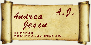Andrea Ješin vizit kartica